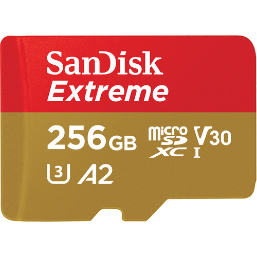 1021836_A.jpg - SanDisk 256GB Extreme UHS-I microSDXC Memory Card with SD Adapter