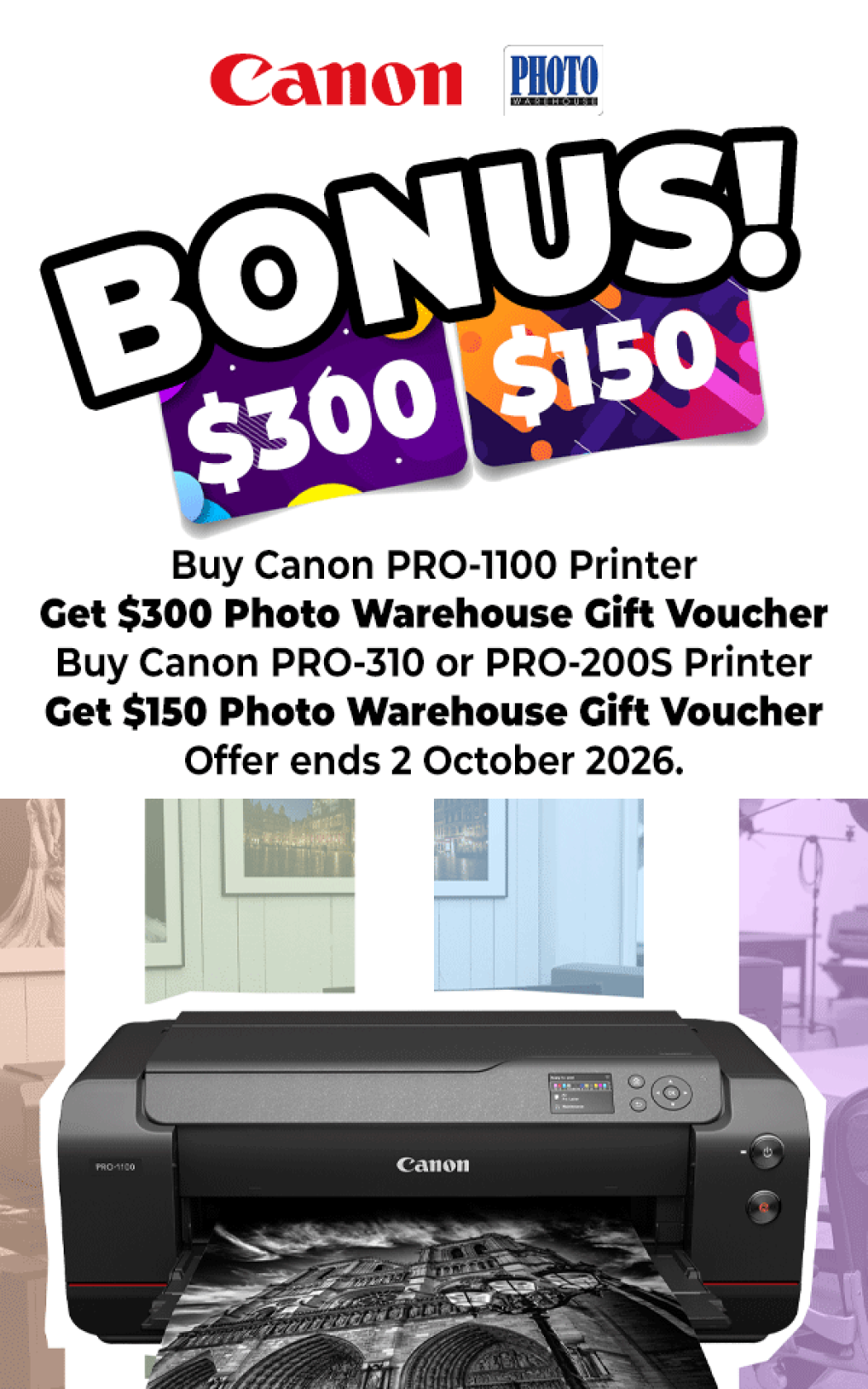 Canon bonus voucher printer BOTTOM