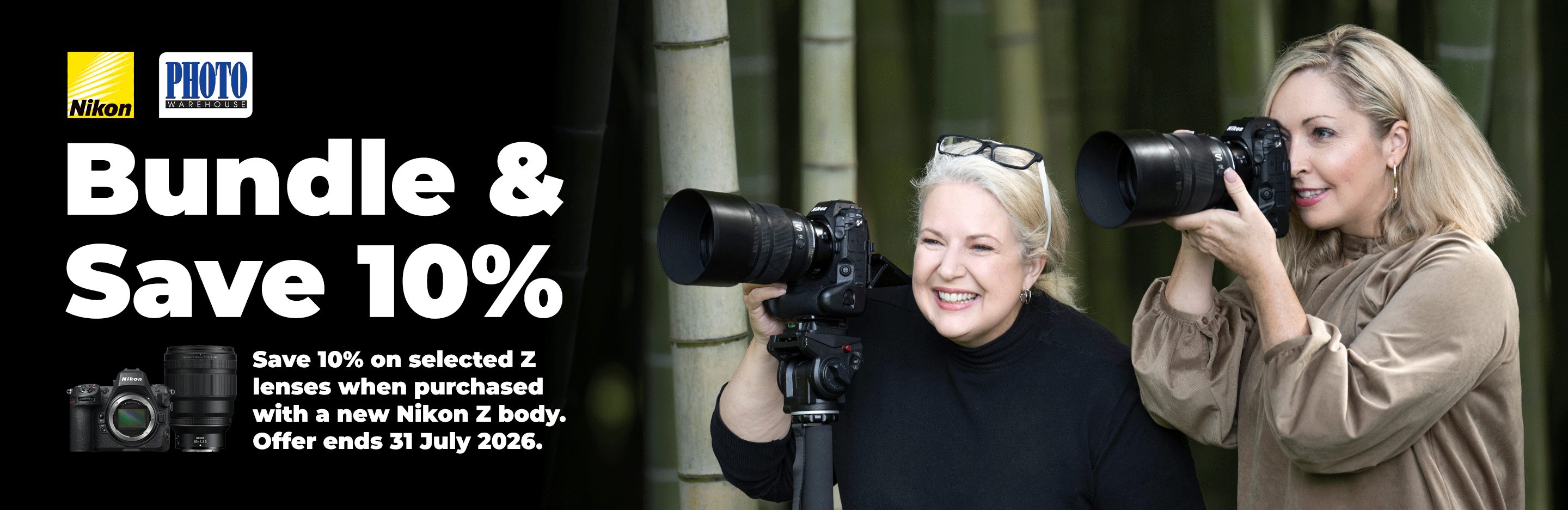 Banner for Bundle & Save 10% Nikon
