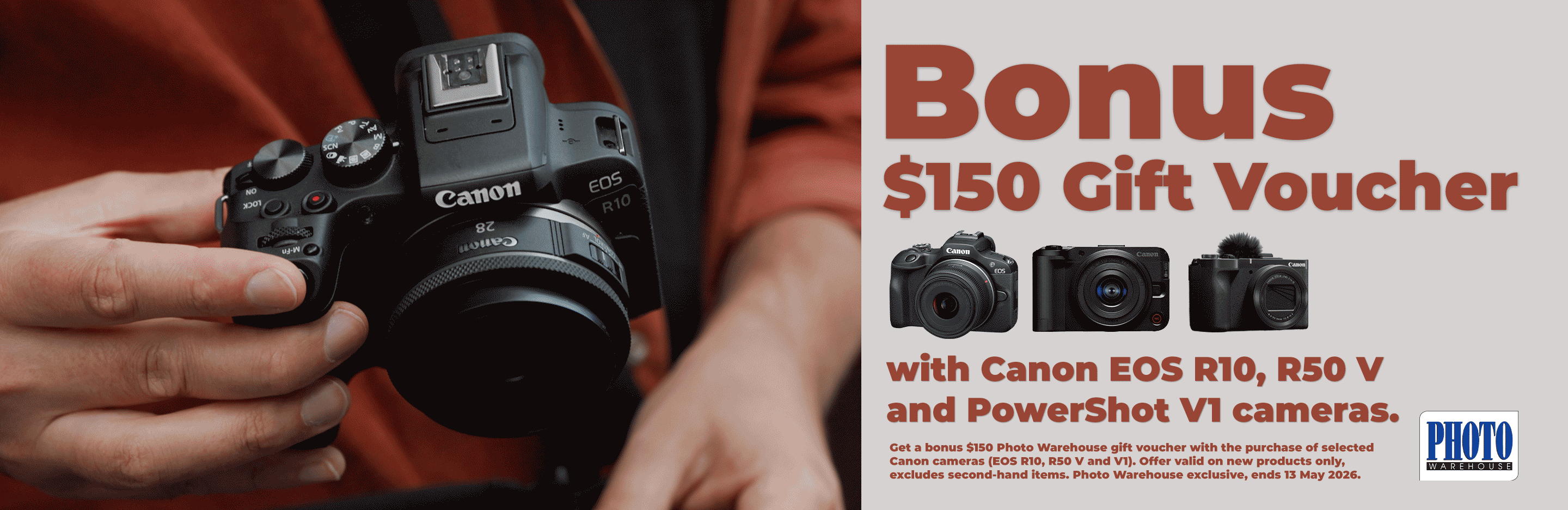 Banner for Canon bonus gift voucher