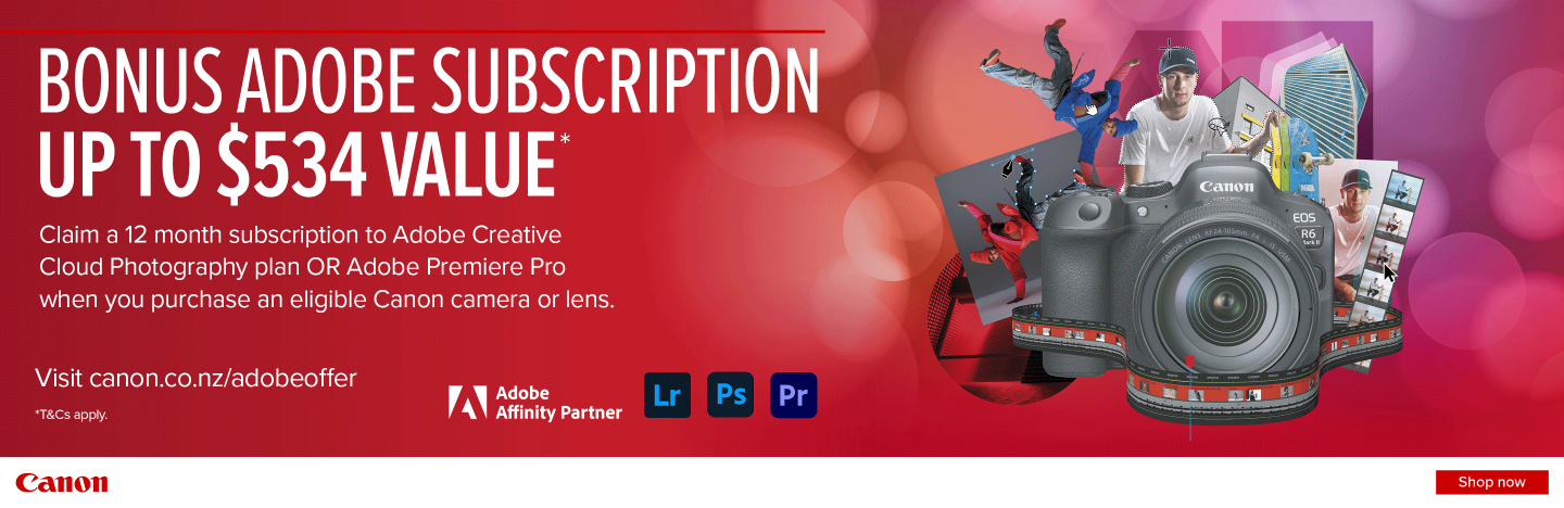 Banner for Canon Bonus Adobe Offer
