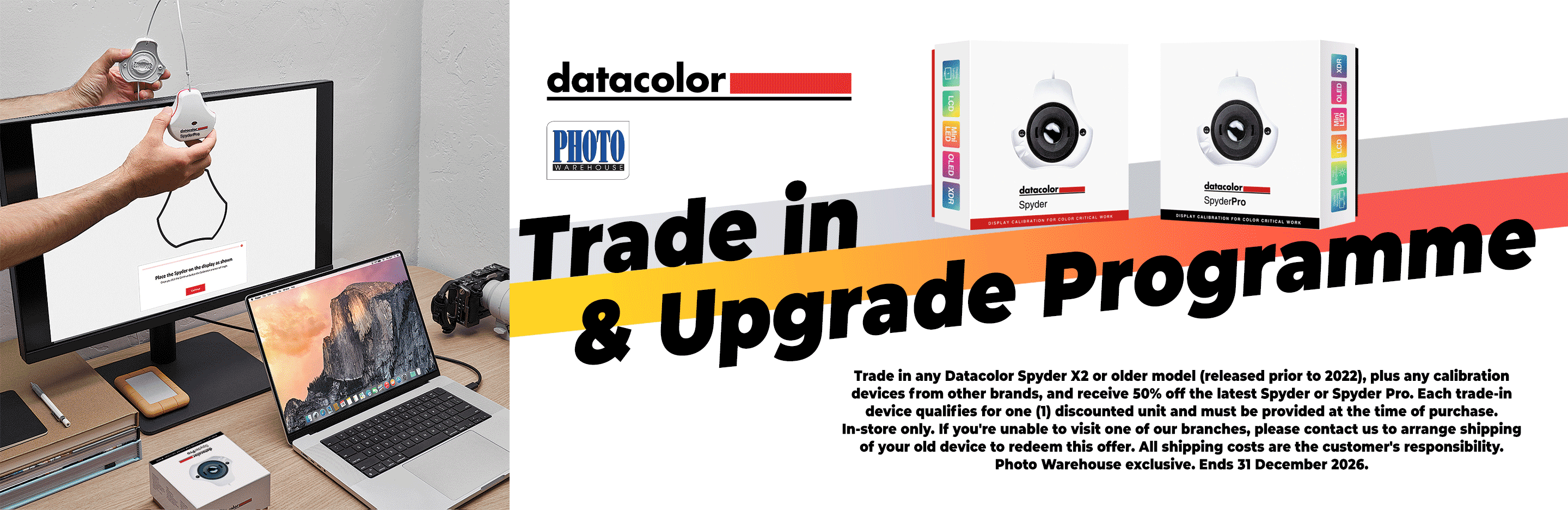 Banner for Datacolor Trade in & Upgrade Programme