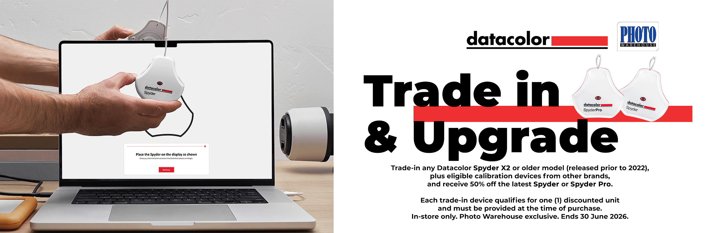 Banner for Datacolor Trade-in & Upgrade