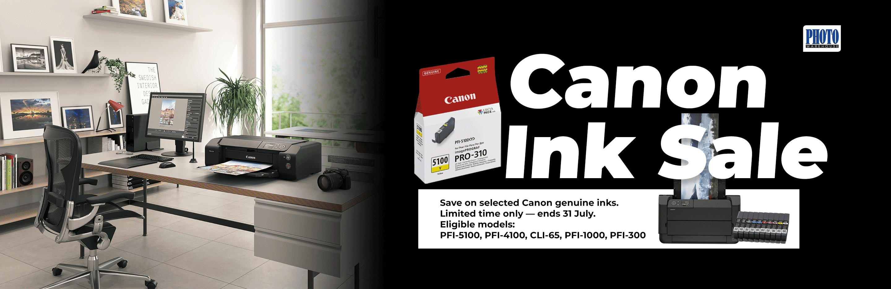 Banner for Canon Ink Sale