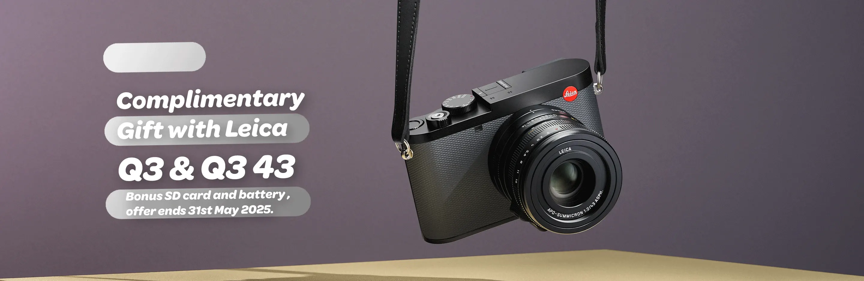 Complimentary Gift with Leica Q3 & Q3 43
