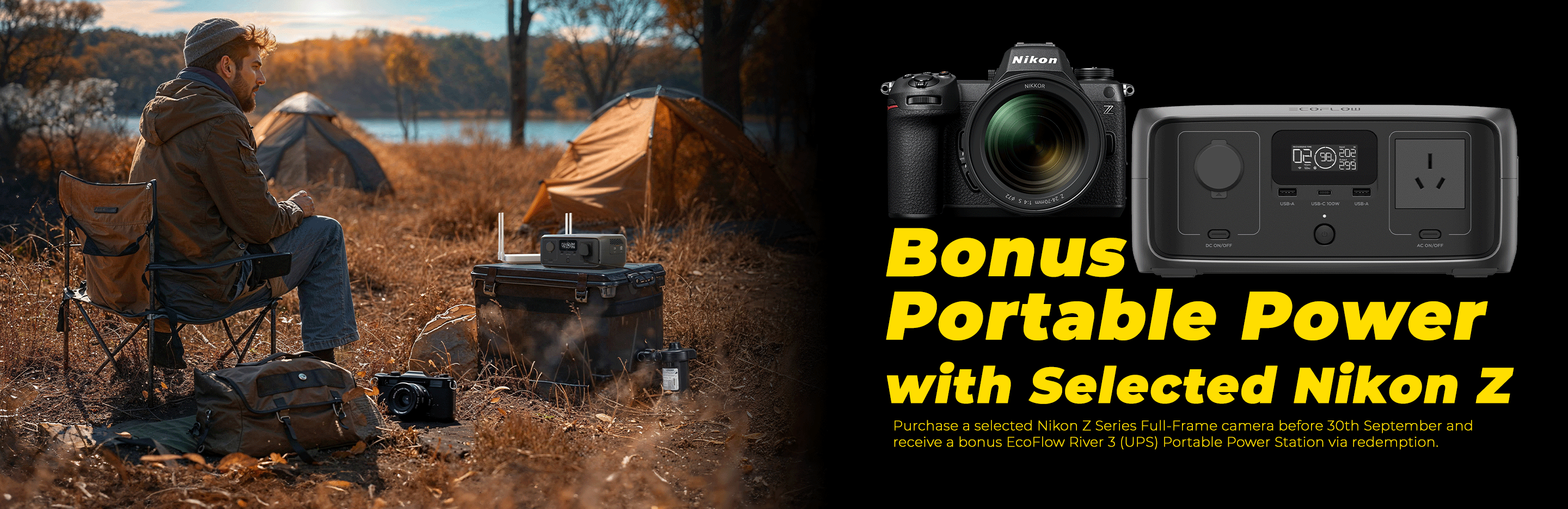 Banner for Nikon Bonus Portable Power