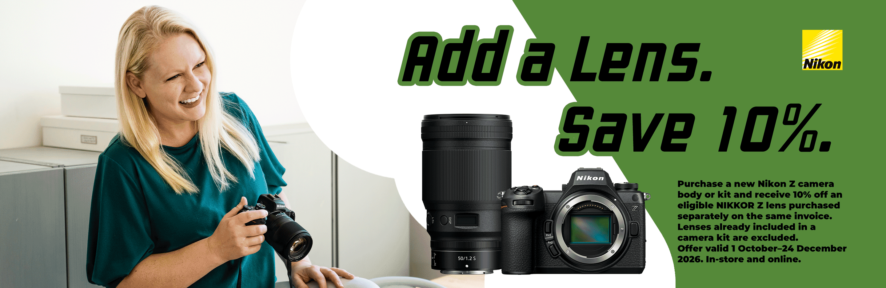Banner for Add a Lens, Save 10%.
