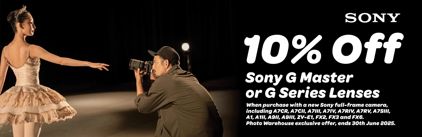 Banner for Sony 10% Off Lens Offer