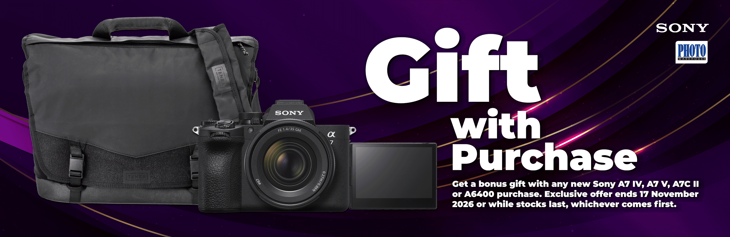Banner for Sony Gift with Purchase