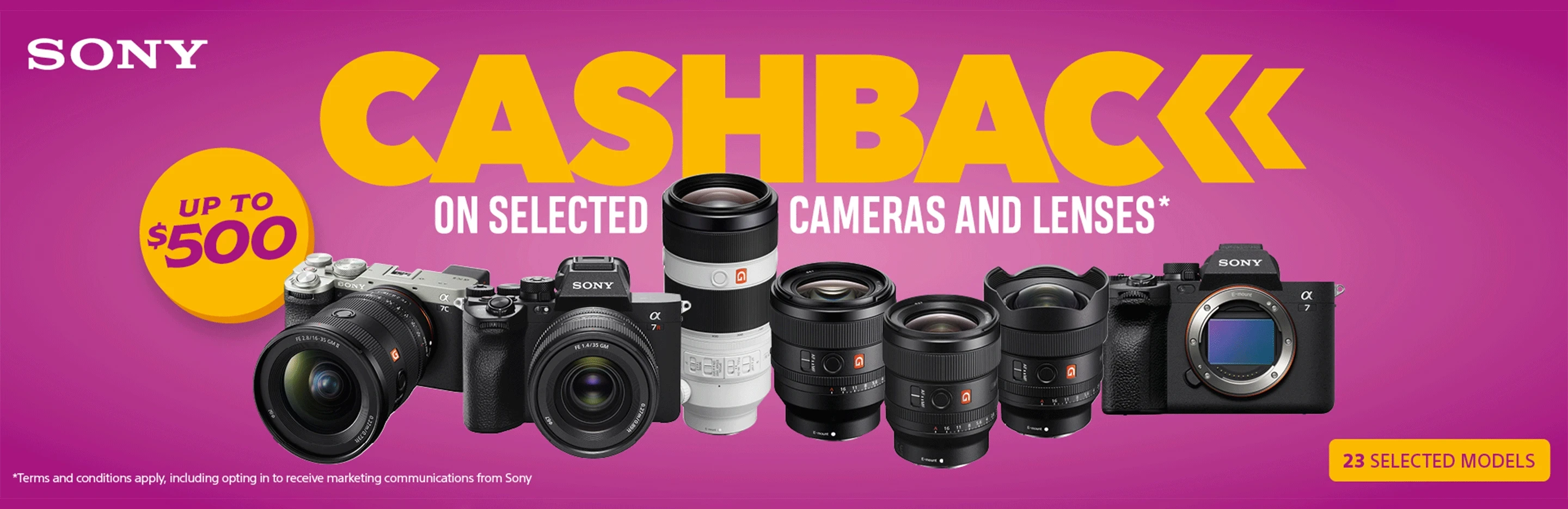 Banner for Sony Cashback