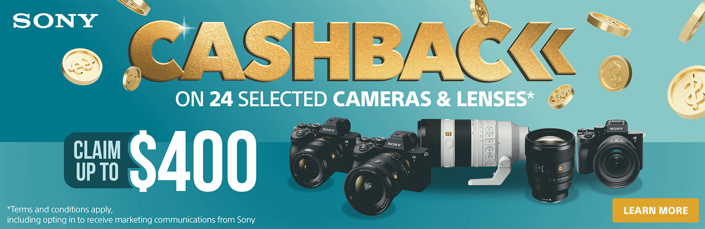 Banner for Sony Cashback