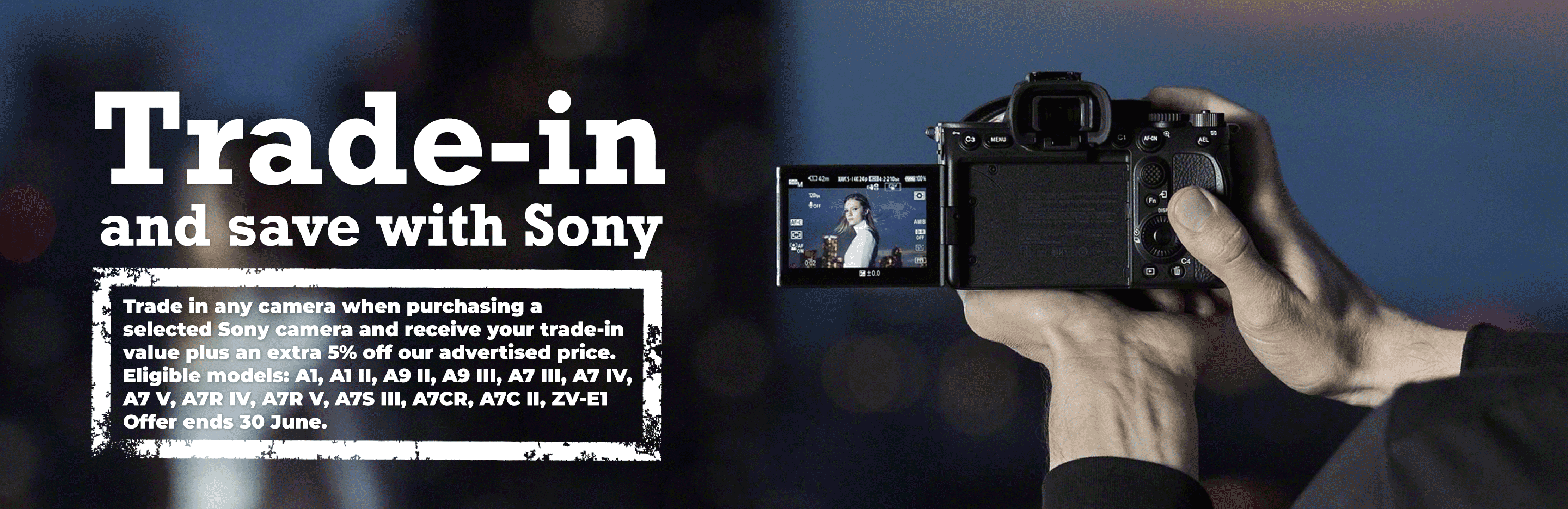 Banner for Trade-in and Save with Sony