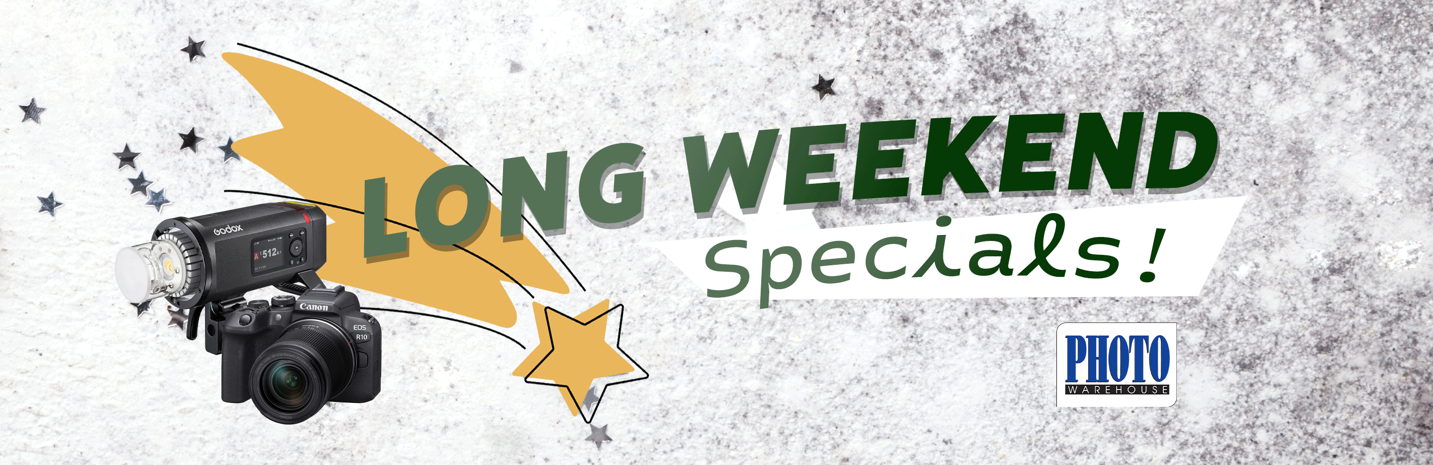 Banner for Long Weekend Specials
