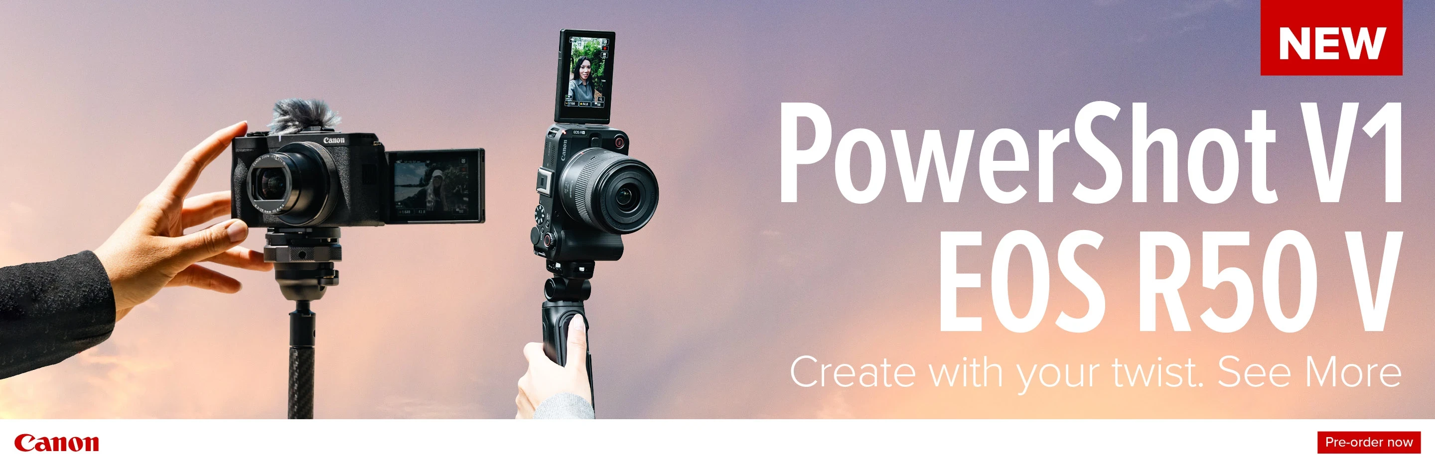 Canon V1 and R50 V