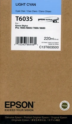 Best image for Epson 7800/9800 K3 Ultra-Chrome Pigment Ink Light Cyan (220ml)