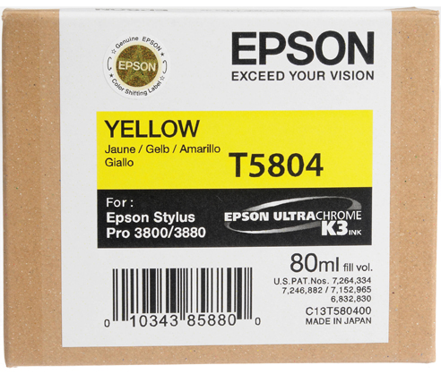 Best image for Epson 3800/3880 K3 80ml Ink Yellow