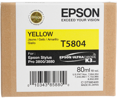 Epson 3800/3880 K3 80ml Ink Yellow