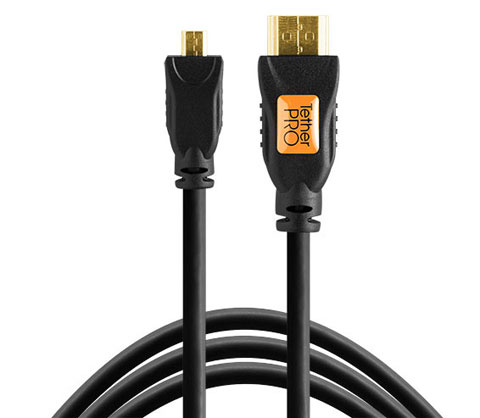 TetherPro HDMI Micro to HDMI Cable 10 feet BLACK - Best Available Image