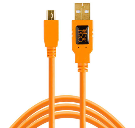 Tether Tools USB 2.0 A Male Micro B 15 4.6m Orange - Best Available Image