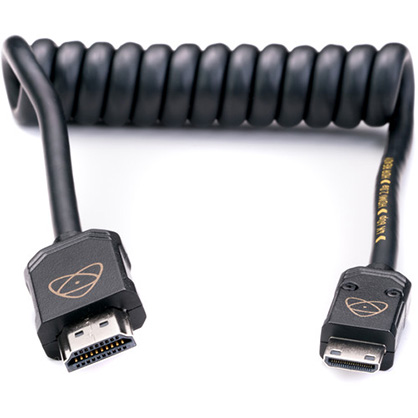 Atomos AtomFLEX Coiled Mini-HDMI to HDMI Cable (12 to 24") - Best Available Image