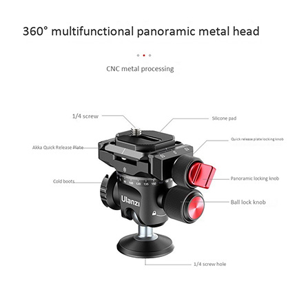 1018820_C.jpg - Ulanzi 360 Panoramic Metal Ball Head - Thumbnail 3