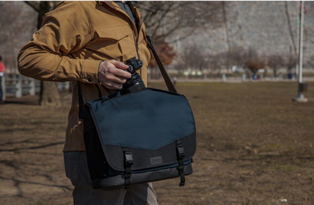 1018960_E.jpg - Tenba DNA 16 Slim Camera Messenger Bag (Blue) - Image 5
