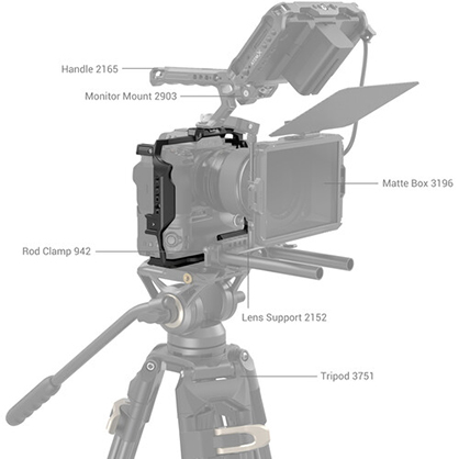 1019730_E.jpg - SmallRig Cage for FUJIFILM X-H2S with FT-XH VG-XH Battery Grip 3933 - Thumbnail 5