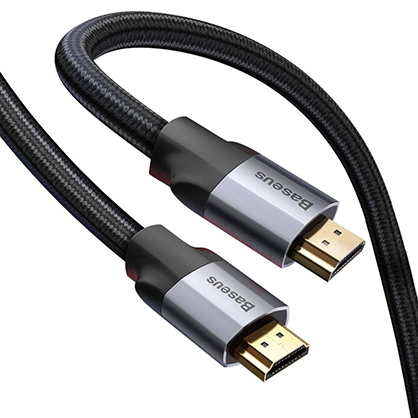1019860_A.jpg - Baseus Enjoyment Series 4KHD Male To 4KHD Male Adapter Cable 5m Dark gray - Image 1