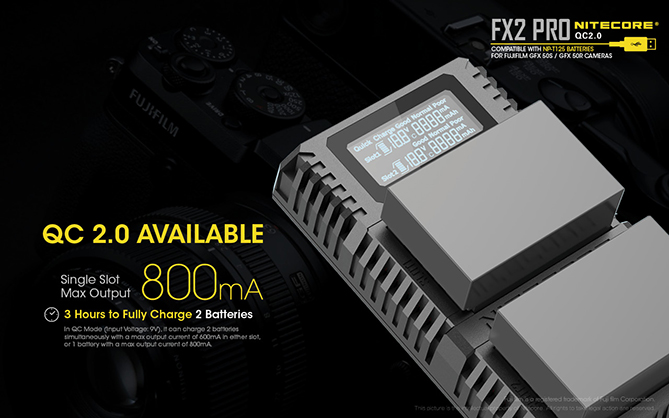 1019870_A.jpg - Nitecore FX2 Pro Charger Fuji NP-T125 - Image 1