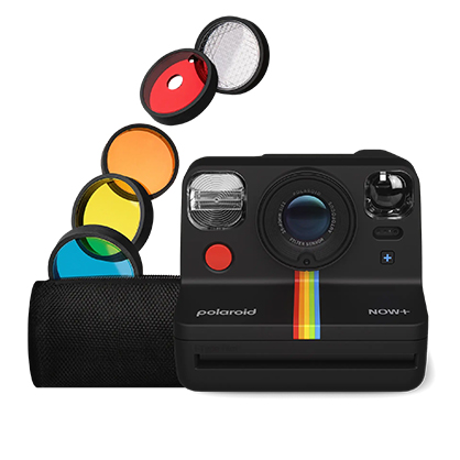 Polaroid Now+ Generation 2 i-Type Instant Camera + 5 lens filters Black - Best Available Image