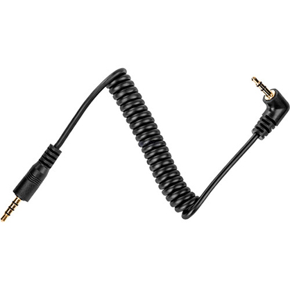 Saramonic SR-PMC2 3.5mm Right-Angle TRS to 3.5mm TRRS Coiled Adapter Cable