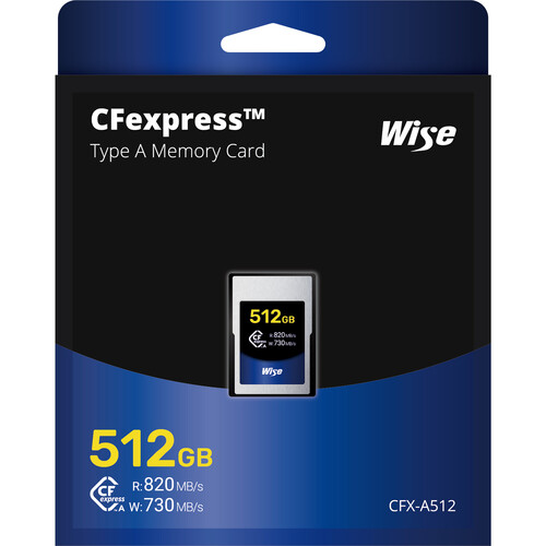 1022400_A.jpg - Wise 512GB CFX-A Series CFexpress Type A Memory Card