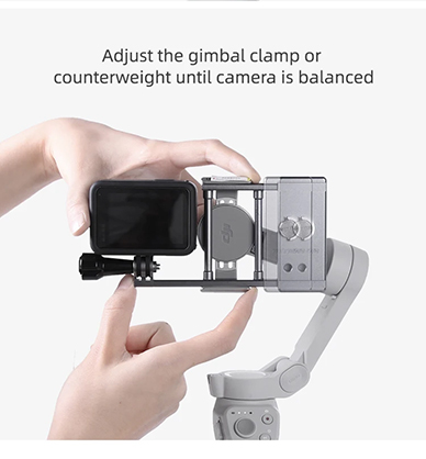 1022690_B.jpg - Sunny Action Camera Adapter (GoPro, DJI Action) on Mobile Gimbal