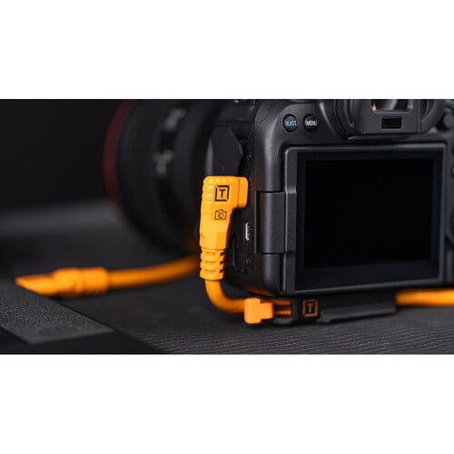 1023180_A.jpg - Tether Tools Pro USB-C Straight to Right-Angled Cable 9.4 Metre Orange - Image 1