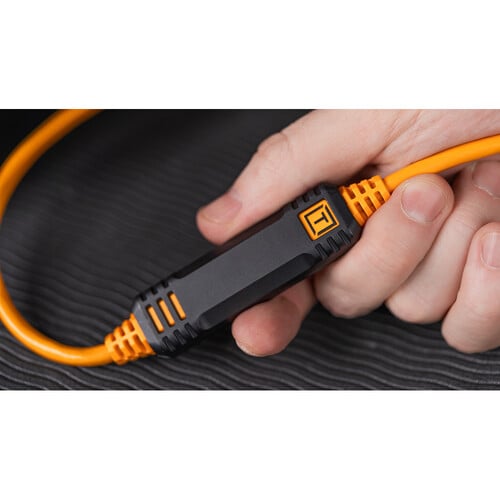 1023180_B.jpg - Tether Tools Pro USB-C Straight to Right-Angled Cable 9.4 Metre Orange - Thumbnail 2