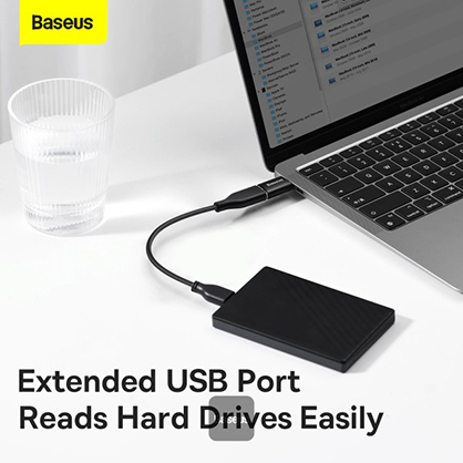 1023210_B.jpg - Baseus Ingenuity Series Mini OTG Adaptor Type-C to USB-A 3.1 Black - Thumbnail 2