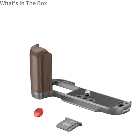 1023240_D.jpg - SmallRig Wooden L-Shape Grip for FUJIFILM X-T50 (Charcoal Silver) 4736 - Image 4