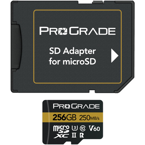 1023310_A.jpg - ProGrade 256GB UHS-II microSDXC Memory Card with SD Adapter (2-Pack) - Image 1
