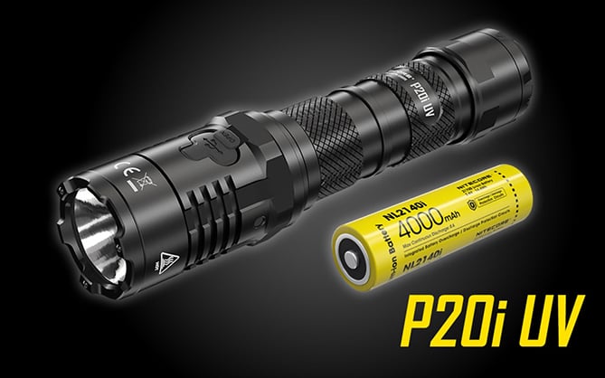 Nitecore P20i UV 1800 Lumen Rechargeable Flashlight with UV Light