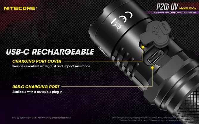 1023490_E.jpg - Nitecore P20i UV 1800 Lumen Rechargeable Flashlight with UV Light - Thumbnail 5