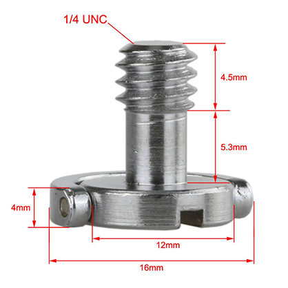 Camera Threaded Lock Rings Camera Armour D-Ring 1/4 Thread Screw (2pc)