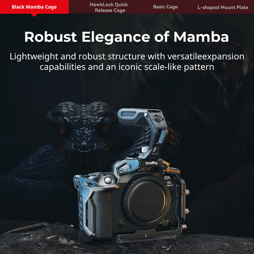 1023900_B.jpg - SmallRig HawkLock Quick Release Cage Kit for Canon EOS R5 Mark II 5029 - Image 2