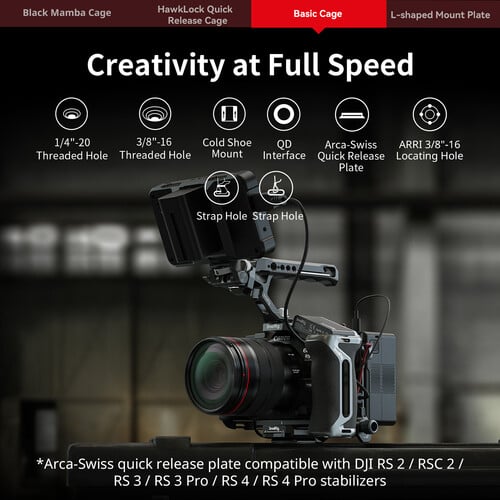 1023900_D.jpg - SmallRig HawkLock Quick Release Cage Kit for Canon EOS R5 Mark II 5029