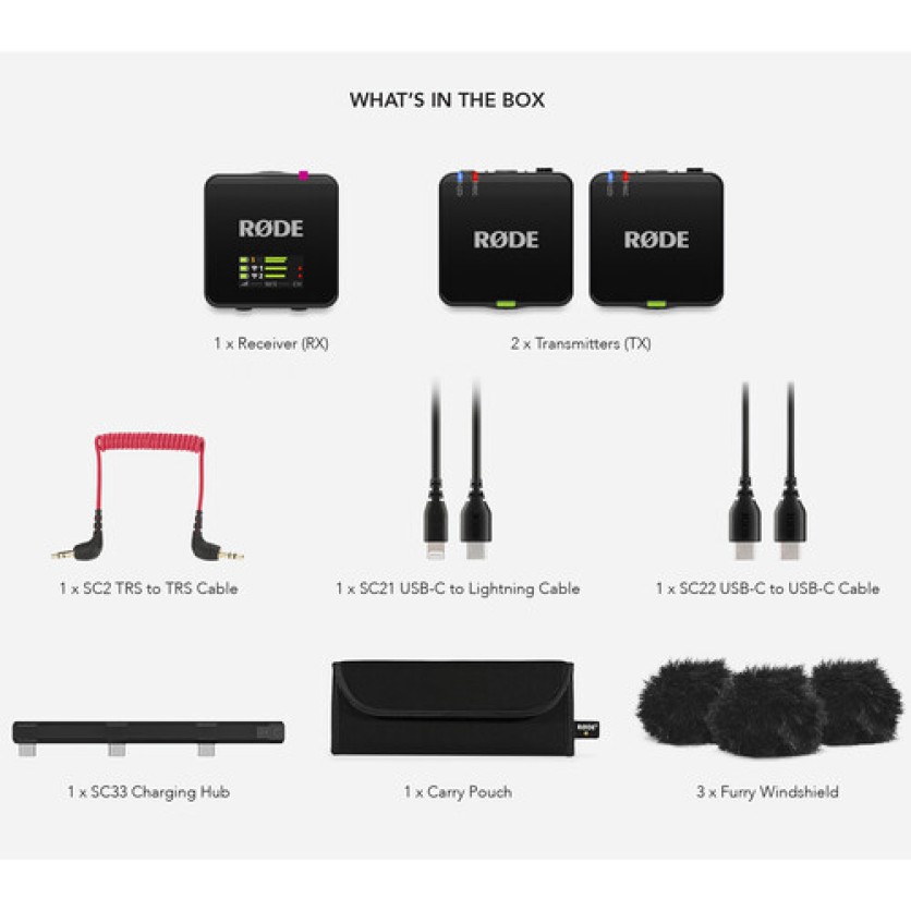 RODE Wireless GO III (Gen 3) Wireless Microphone /Recorder Black