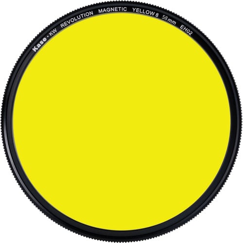Kase Revolution Black and White Filter with Magnetic Adapter (Yellow, 58mm)