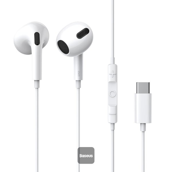 Baseus Encok USB-C lateral in-ear Wired Earphone C17 - White