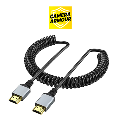 Camera Armour Coiled Straight HDMI to HDMI Cable - Best Available Image