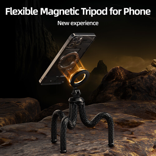 1025440_B.jpg - Telesin Flexible Octopus Tripod and Magnetic Mount for Phones and Action Cameras - Image 2