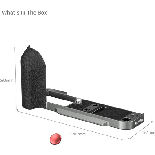 1025740_B.jpg - SmallRig L-Shaped Mount Plate with Silicone Handle X-T30 III Charcoal 5665 - Thumbnail 2