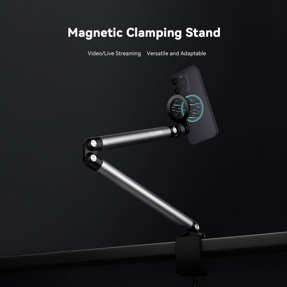 1025830_C.jpg - Telesin Desktop Phone Stand Articulating Arm with MagSafe (Table Clamp) - Image 3
